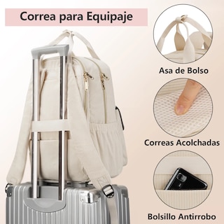 Foto 3 | Foto 3 | Mochila Urbana 30 L Porta Laptop Eo Safe Imports Esi-23406 Beige