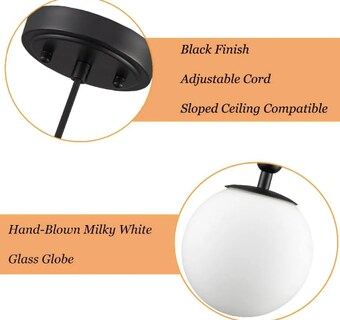 Foto 3 | Foto 3 | Lámpara De Techo Xtellar Mid-century Base E26/e27 Negro