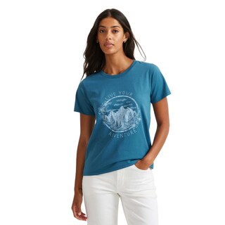 Foto 1 | Foto 1 | Blusa Eddie Bauer Estampado Paisaje Para Mujer Azul