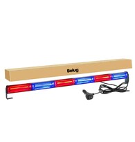 Barra Torreta Belug Estrobo Codigo Leds Cob Policia 35 Pulg 60w Rojo Y Azul
