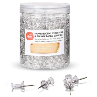 Foto 1 | Foto 1 | Push Pins Yalis 600 Unidades Cabeza De Plástico Transparente Y Punta De Acero - Venta Internacional.