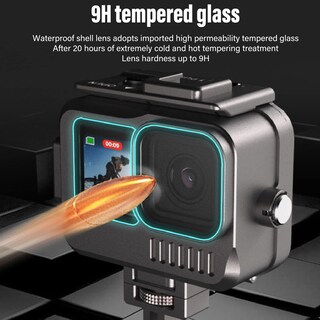 Foto 6 | Foto 6 | Estuche Impermeable Acogedor Para Gopro 11/10/9 De Hasta 40 M - Venta Internacional.