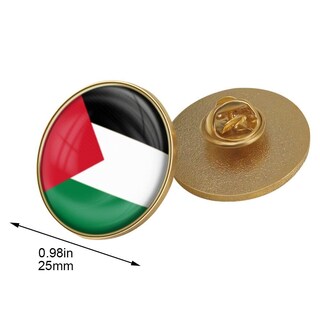 Foto 4 | Foto 4 | Pin De Metal Con Emblema Nacional De La Bandera Palestina 2.5 Cm Para Ropa - Venta Internacional.