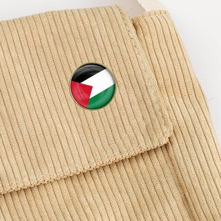 Foto 5 | Foto 5 | Pin De Metal Con Emblema Nacional De La Bandera Palestina 2.5 Cm Para Ropa - Venta Internacional.