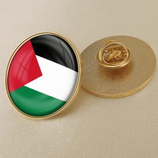 Foto 6 | Foto 6 | Pin De Metal Con Emblema Nacional De La Bandera Palestina 2.5 Cm Para Ropa - Venta Internacional.