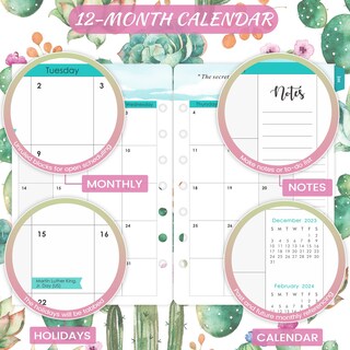 Foto 3 | Foto 3 | Planner Rellena El Maaibok 2024 De Enero A Diciembre Tamaño A5 7 Agujeros Semanalmente Y Mensualmente - Venta Internacional.