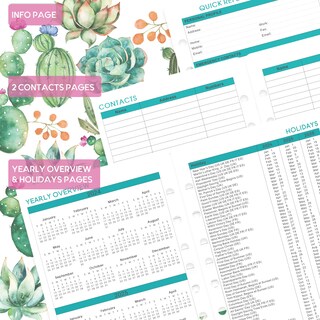 Foto 5 | Foto 5 | Planner Rellena El Maaibok 2024 De Enero A Diciembre Tamaño A5 7 Agujeros Semanalmente Y Mensualmente - Venta Internacional.