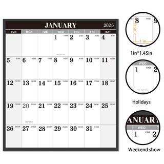 Foto 3 | Foto 3 | Calendario De Pared Artfan 2025 Anual 34 6 X 22 10 Cm Borrado En Seco Y Húmedo - Venta Internacional.