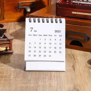 Foto 5 | Foto 5 | Calendario De Escritorio Stiamvd 2025-2026 En Miniatura Blanco Con Pegatinas - Venta Internacional.