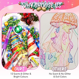 Foto 4 | Foto 4 | Bolígrafos De Gel Niutop Con Purpurina Perfumada De 12 Colores Para Niños Y Adultos - Venta Internacional.