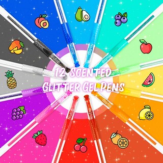 Foto 5 | Foto 5 | Bolígrafos De Gel Niutop Con Purpurina Perfumada De 12 Colores Para Niños Y Adultos - Venta Internacional.