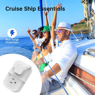 Foto 5 | Foto 5 | Regleta De Alimentación De Viaje Auoplus De 4 Salidas 4 Usb Con Puertos Usb-c - Venta Internacional.