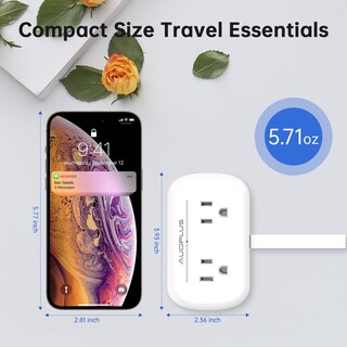 Foto 6 | Foto 6 | Regleta De Alimentación De Viaje Auoplus De 4 Salidas 4 Usb Con Puertos Usb-c - Venta Internacional.