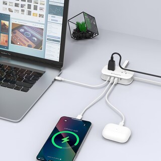 Foto 7 | Foto 7 | Regleta De Alimentación De Viaje Auoplus De 4 Salidas 4 Usb Con Puertos Usb-c - Venta Internacional.