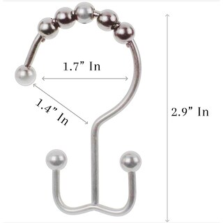 Foto 5 | Foto 5 | Juego De Anillos Para Cortina De Ducha 12 Rodillos Fáciles De Deslizar 2 Libras Depósito - Venta Internacional.