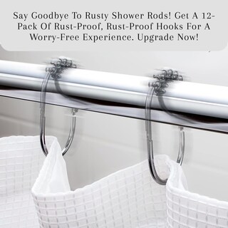 Foto 6 | Foto 6 | Juego De Anillos Para Cortina De Ducha 12 Rodillos Fáciles De Deslizar 2 Libras Depósito - Venta Internacional.