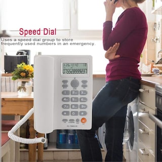 Foto 6 | Foto 6 | Teléfono Con Cable Yoidesu Caller Identificador Manos Libres Blanco - Venta Internacional.