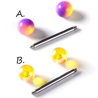 Foto 3 | Foto 3 | Anillos Para Lengua Pulabo 6 Unidades Acrílicos Colores Mezclados Acero 14g Para Mujer - Venta Internacional.