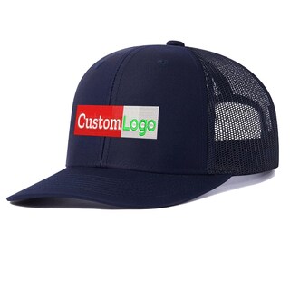 Foto 1 | Foto 1 | Gorra De Béisbol Trucker Personalizada Con Logo En Malla Color Azul Marino - Venta Internacional.