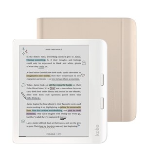 Foto 1 | Foto 1 | Kobo Libra Color Blanco Ereader + Funda