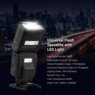 Foto 3 | Foto 3 | Flash Speedlite Andoer Gn40 Led Ajustable Para Cámaras Réflex Digitales - Venta Internacional.