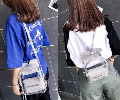 Foto 5 | Foto 5 | Bolso De Hombro Mosstyus Holográfico De Pvc Transparente Con Forma De Corazón Blanco #2 - Venta Internacional.