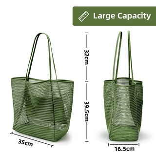 Foto 6 | Foto 6 | Bolso De Mano Kalidi Beach Mesh Hobo Plegable De 23 Litros Para Mujer - Venta Internacional.