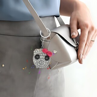 Foto 2 | Foto 2 | Juguete De Peluche Para Hámster Con Sonido Y Llavero Tejido Con Forma De Triste Hámster - Venta Internacional.