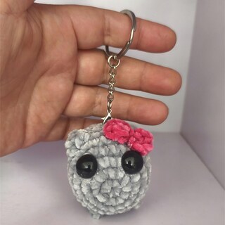 Foto 5 | Foto 5 | Juguete De Peluche Para Hámster Con Sonido Y Llavero Tejido Con Forma De Triste Hámster - Venta Internacional.