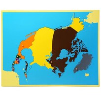 Panel De Mapas Peg Puzzle Wumudidi 7 Continents Montessori - Venta Internacional.