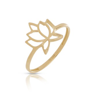 Foto 3 | Foto 3 | Anillo Zekie 7125 Oro 14k Amarillo Flor de Loto No 7.5