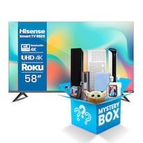 Pantalla Tv Hisense 58'' Smart Roku Tv 58r6e5 + Mysterybox