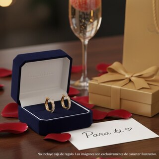 Foto 5 | Foto 5 | Aretes De Aro Con Cristales Marquise Cm-top Oro Laminado