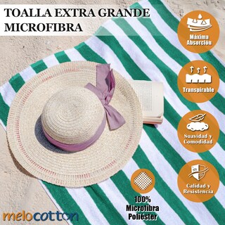 Foto 5 | Foto 5 | Toalla Extra Grande Marino - Microfibra Suave Absorbente 180x100cm