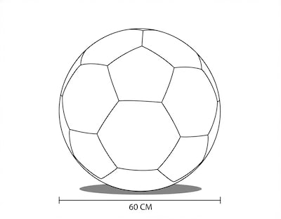 Foto 4 | Foto 4 | Cojín Puffland Balón Multicolor 60 Cm
