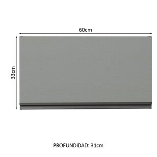 Foto 2 | Foto 2 | Gabinete Superior Cocina Madesa Nice 1 Puerta 60cm Gris