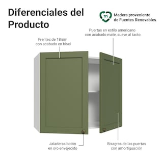 Foto 3 | Foto 3 | Alacena Gabinete Superior Cocina Madesa Vik 80cm Bv