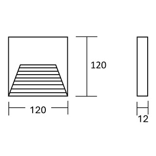 Foto 7 | Foto 7 | Estevez Luminario Led De Cortesía Cuadrado 1w 4000k Gris