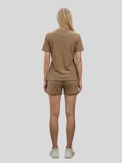 Foto 5 | Foto 5 | Conjunto Casual 3 Piezas Pantalón Short Y Blusa Conj-089 Café Claro Versatilidad Y Estilo Para Mujer