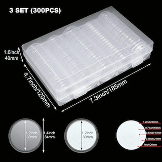 Foto 2 | Foto 2 | Cápsulas Apacali Para Monedas 300 Unidades 30 Mm Plástico Con Junta De Espuma - Venta Internacional.