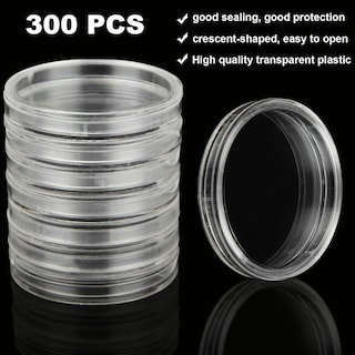 Foto 4 | Foto 4 | Cápsulas Apacali Para Monedas 300 Unidades 30 Mm Plástico Con Junta De Espuma - Venta Internacional.
