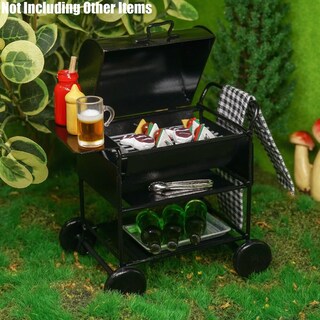 Foto 6 | Foto 6 | Parrilla De Barbacoa En Miniatura Dollhouse Y Botellas De Cerveza Odoria 1/12 - Venta Internacional.