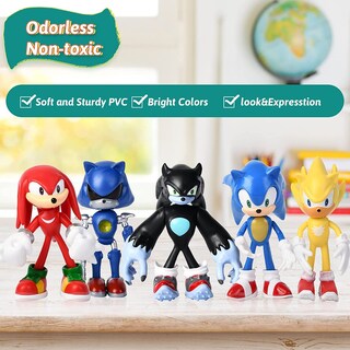 Foto 3 | Foto 3 | Figuras De Acción Rocfar Sonic The Hedgehog 12 Cm Paquete De 5 - Venta Internacional.