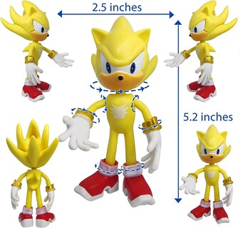 Foto 6 | Foto 6 | Figuras De Acción Rocfar Sonic The Hedgehog 12 Cm Paquete De 5 - Venta Internacional.
