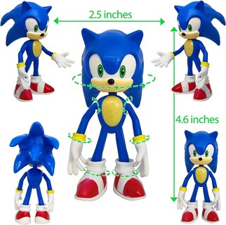 Foto 7 | Foto 7 | Figuras De Acción Rocfar Sonic The Hedgehog 12 Cm Paquete De 5 - Venta Internacional.