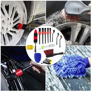 Foto 2 | Foto 2 | Set 16 Piezas Cepillo Belug Limpieza Coche Pinceles Detalle Coche Negro