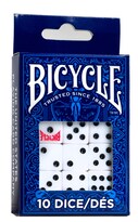 Juego De Dados Para Bicicleta D6 Seis Caras 10 Unidades Blancos 16 Mm - Venta Internacional.