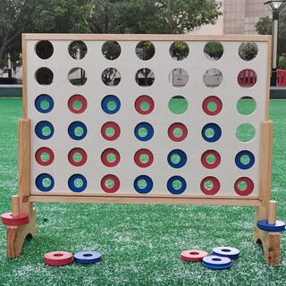 Foto 4 | Foto 4 | Giant 4 In A Row Game Tuahoo Wooden Yard Game Para Toda La Familia - Venta Internacional.