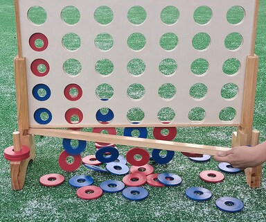 Foto 5 | Foto 5 | Giant 4 In A Row Game Tuahoo Wooden Yard Game Para Toda La Familia - Venta Internacional.