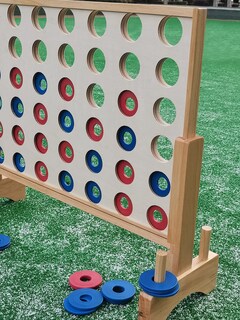 Foto 7 | Foto 7 | Giant 4 In A Row Game Tuahoo Wooden Yard Game Para Toda La Familia - Venta Internacional.